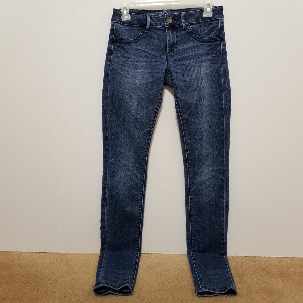 LONDONJEAN jeans 2 VS Siren skinny denim whiskered stretch Victoria's Secret